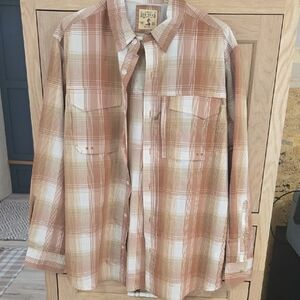 Red Head Brand Co. Brown Plaid Casual Button Down Shirt